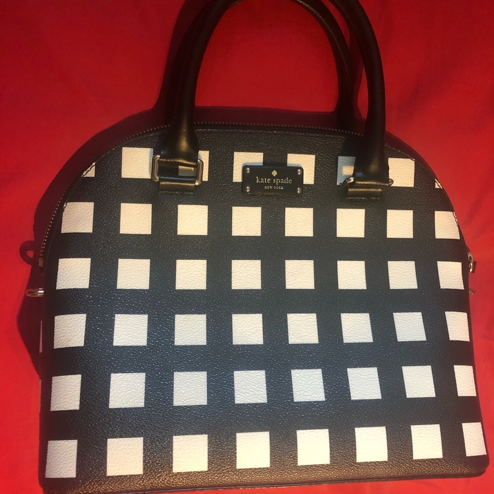 Authentic Kate Spade Black & White checkered Purse